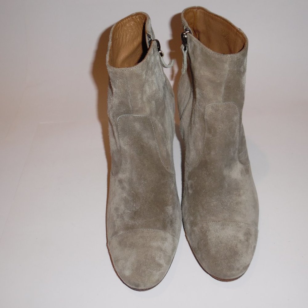 LaboratoriGarbo Beige Suede Ankle Booties Shoes 10 - Picture 9 of 13